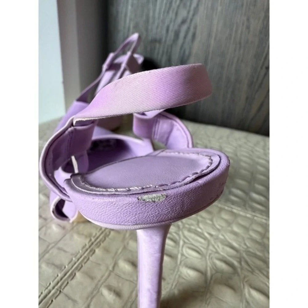 Zara Lavender Slingback Heels Pointed Toe Stiletto Pumps Size 39